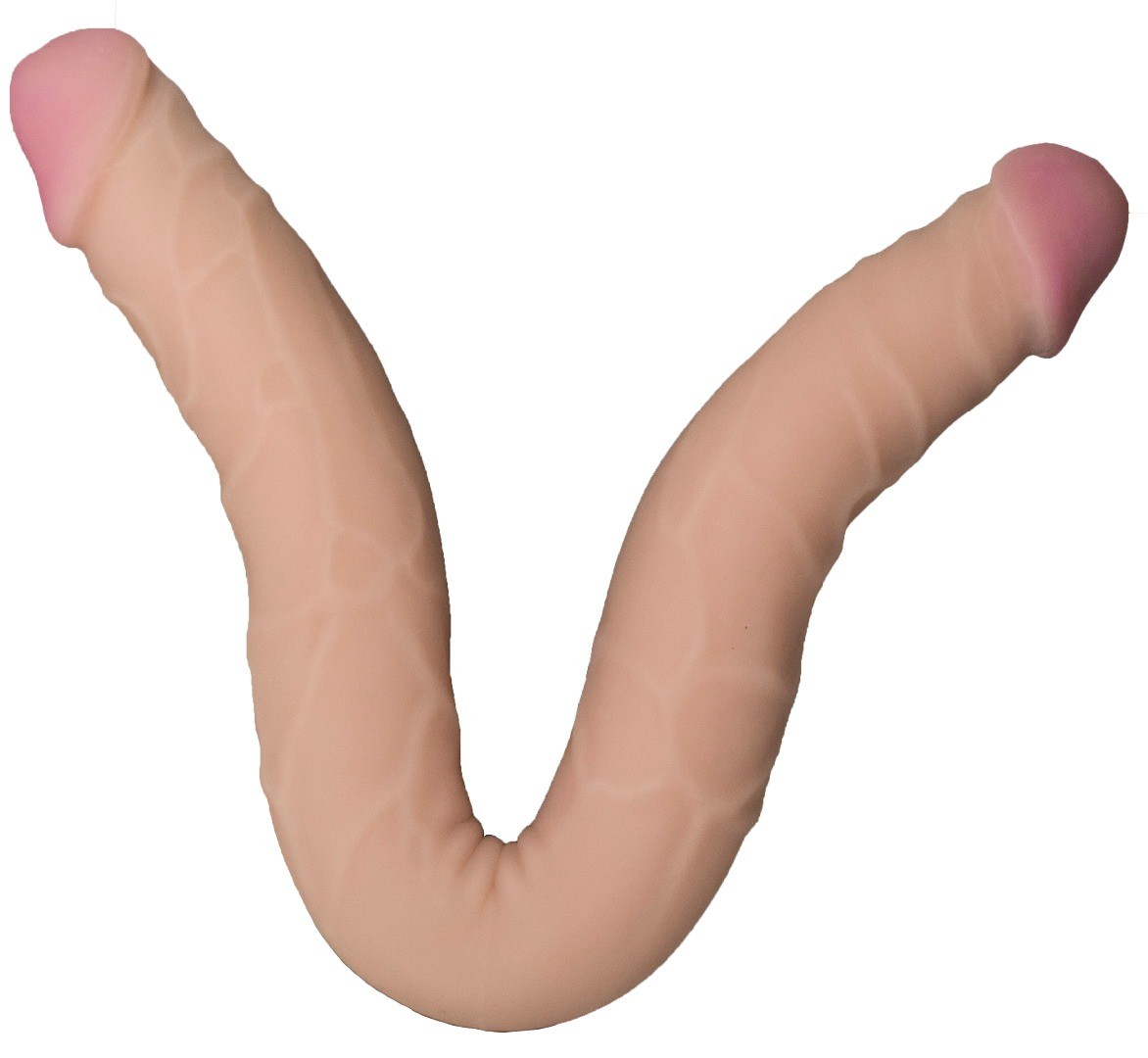 Фаллоимитатор двухсторонний FLEX&FIX LESBI,  L 460 мм, D 45 мм, киберкожа арт. 941303