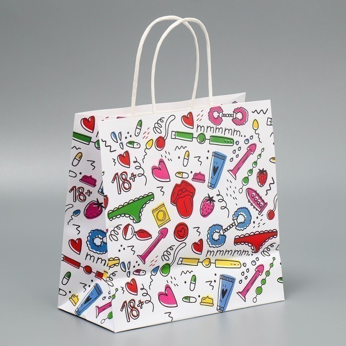 ПАКЕТ ПОДАРОЧНЫЙ КРАФТОВЫЙ 18 22х22х11 см, арт. 9304744