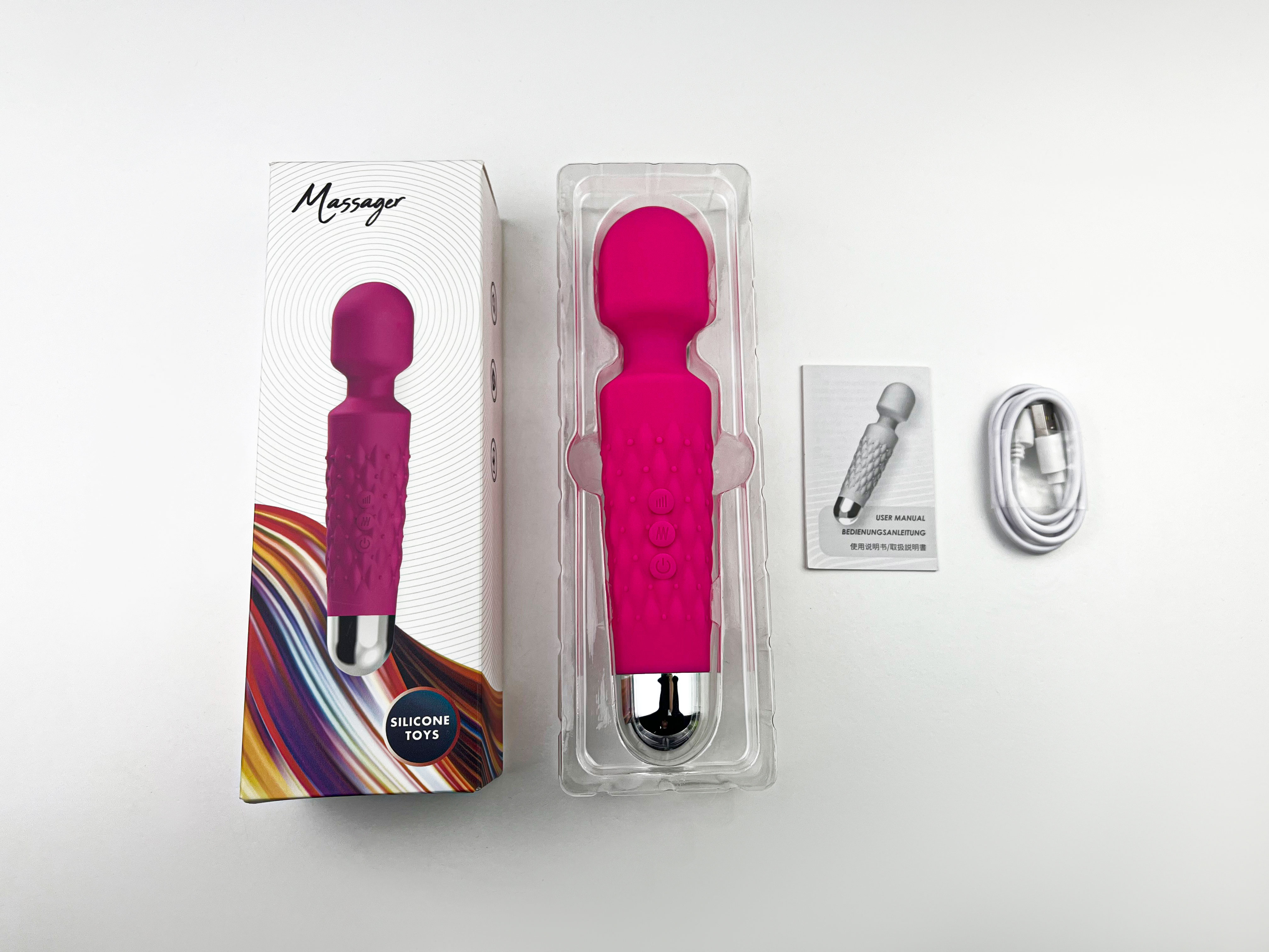 ВИБРОМАССАЖЁР L 200 мм D 42 мм, 20 режимов вибрации, 5 режимов мощности арт. USK-W07 POSTMAN