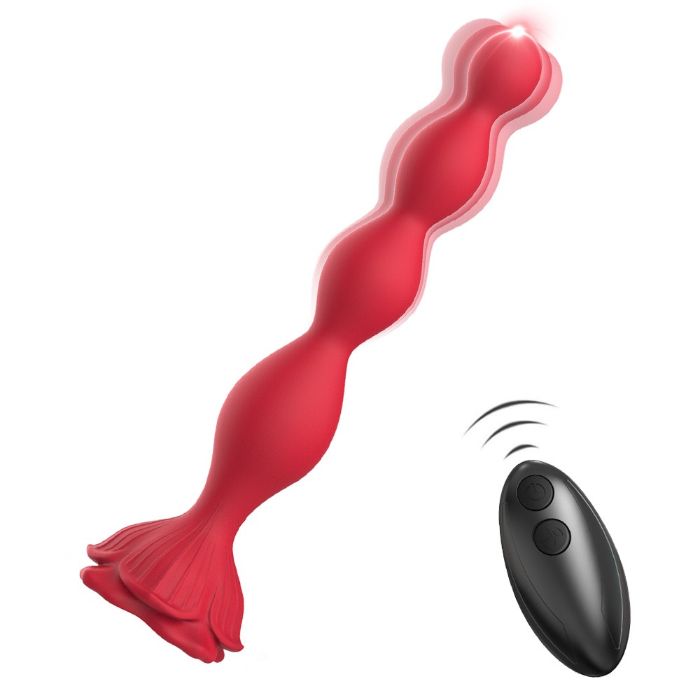 ВИБРОМАССАЖЁР L 195 мм D 20x32 мм, 9 режимов вибрации, дистанционный пульт арт. USK-A06