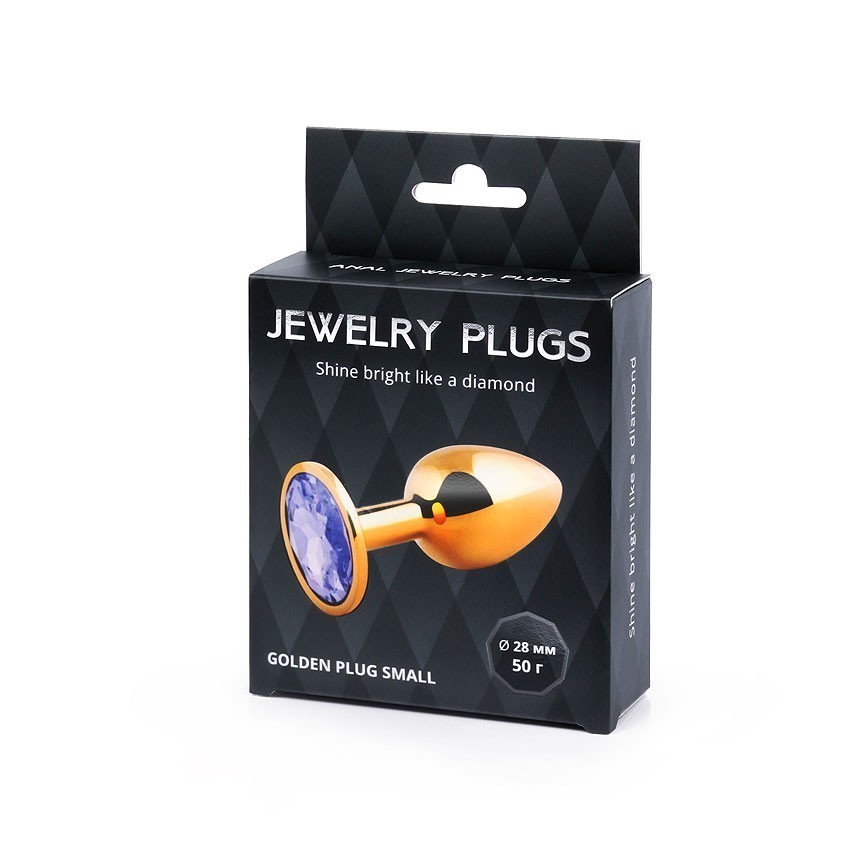 GOLDEN PLUG SMALL (втулка анальная) цвет кристалла светло-филетовый, L 72 мм, D 28 мм, вес 50 г арт. GS-15