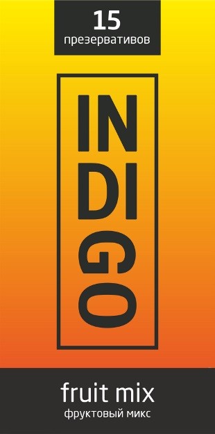 ПРЕЗЕРВАТИВЫ INDIGO FRUITMIX № 15 (ФРУКТОВЫЙ МИКС С АРОМАТОМАМИ), 15 штук