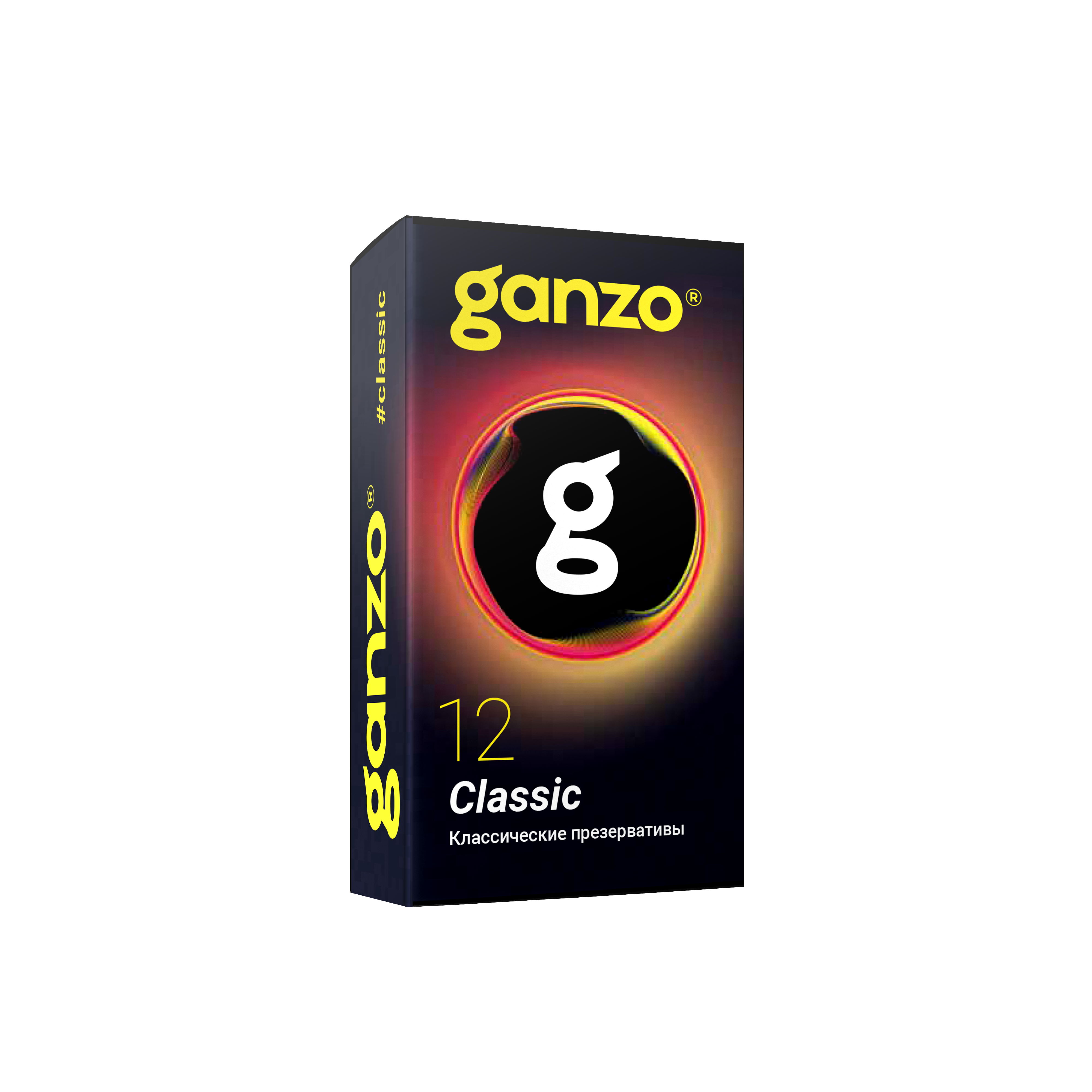 ПРЕЗЕРВАТИВЫ GANZO CLASSIC №12 BLACK EDITION (классические с обильной смазкой)