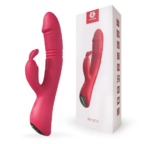 ВИБРОМАССАЖЁР 9 режимов вибрации, 9 режимов возвратно-поступательных движений, L рабочей части 130 мм D 33 мм арт. SHD-S545