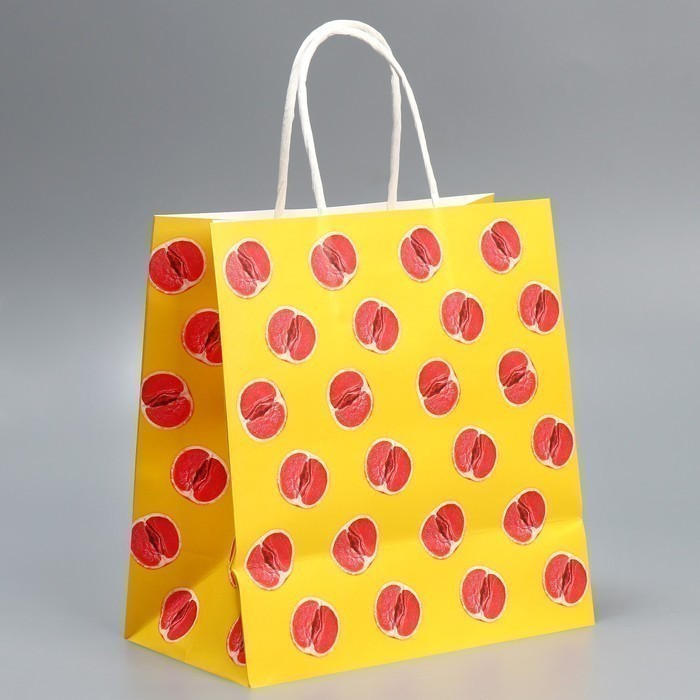 ПАКЕТ ПОДАРОЧНЫЙ КРАФТОВЫЙ СЛАДОСТЬ 22х22х11 см, арт. 9304737