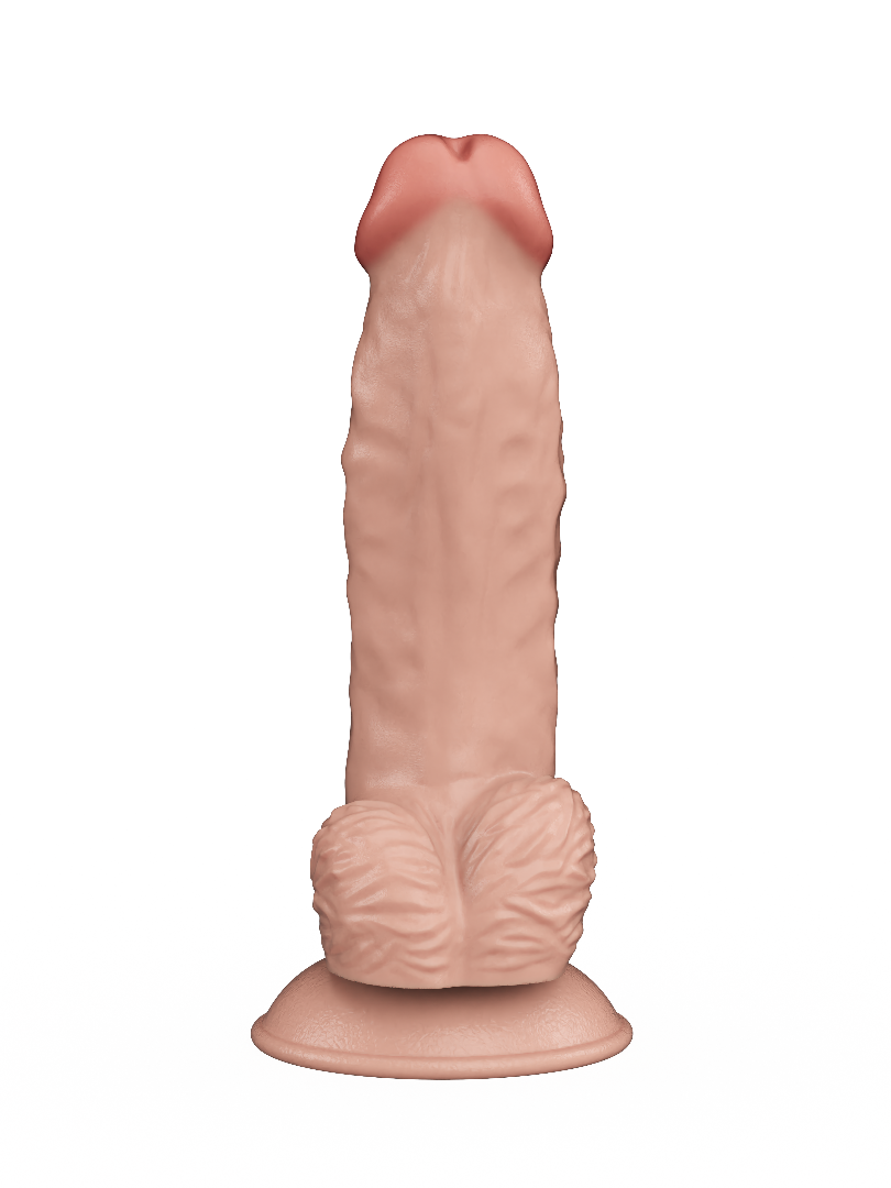 ФАЛЛОИМИТАТОР РЕАЛИСТИК (СУПЕРГИГАНТ) НА ПРИСОСКЕ СО СТРАПОНОМ В ЛАМИНАТЕ L рабочей части 280 мм D 77 мм  артикул 530300