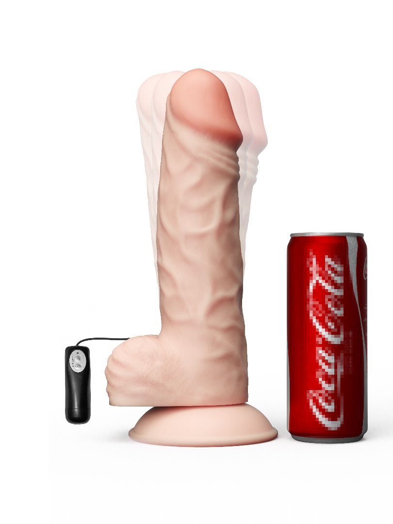 ВИБРАТОР РЕАЛИСТИК ГИГАНТ С ВЫНОСНЫМ ПУЛЬТОМ L 280 мм D 62 мм киберкожа арт. 719113
