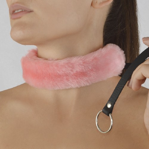 ОШЕЙНИК LITE С РОЗОВЫМ МЕХОМ артикул 3444-14