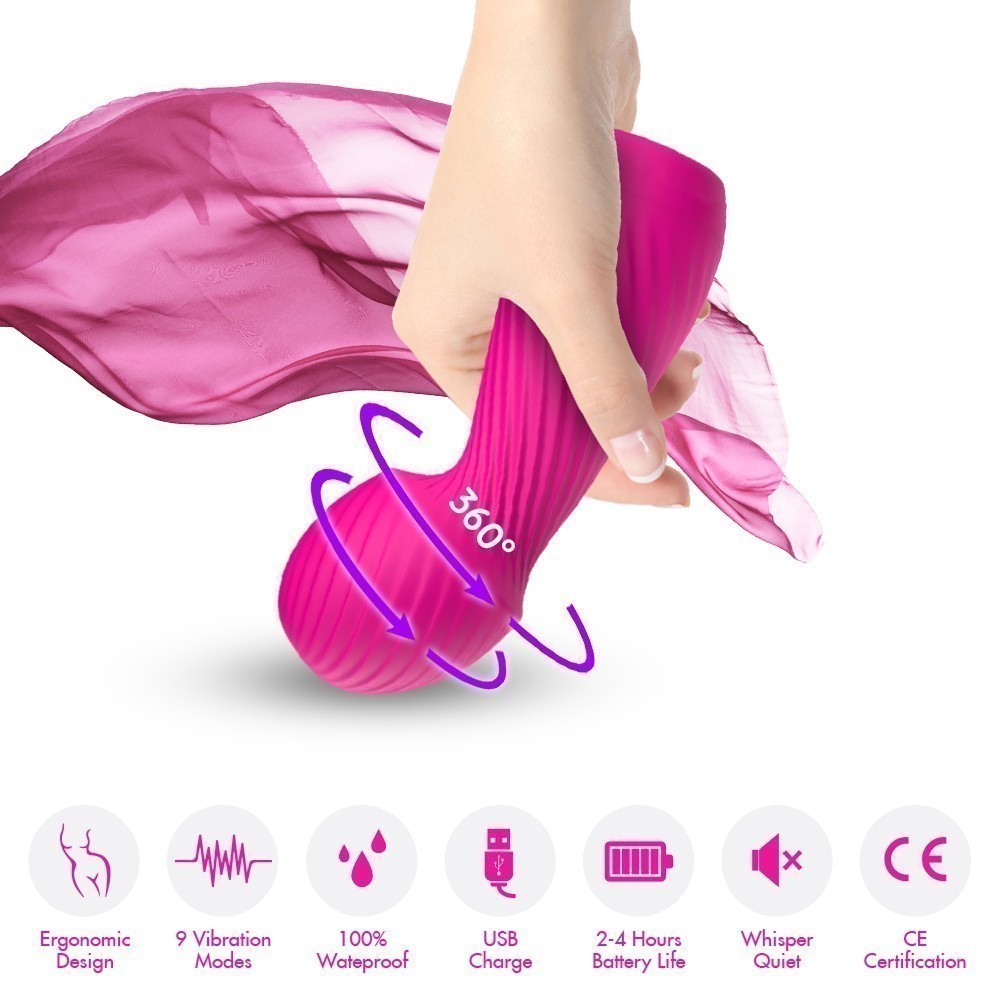 ВИБРОМАССАЖЁР L 135 мм D 45 мм, 9 режимов вибрации арт. USK-W03 DAZZLE