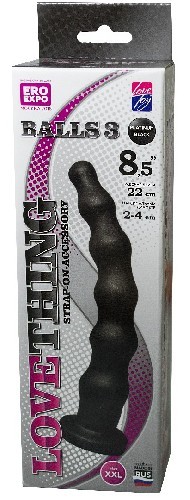 Насадка универсальная BALLS 3, L 220 мм, D 40 мм цвет чёрный арт. 131304