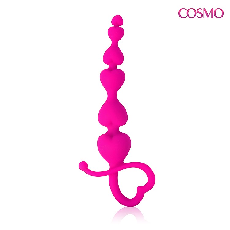 ЦЕПОЧКА АНАЛЬНАЯ цвет розовый, L 145 мм D 11x23x32 мм, арт. CSM-23013