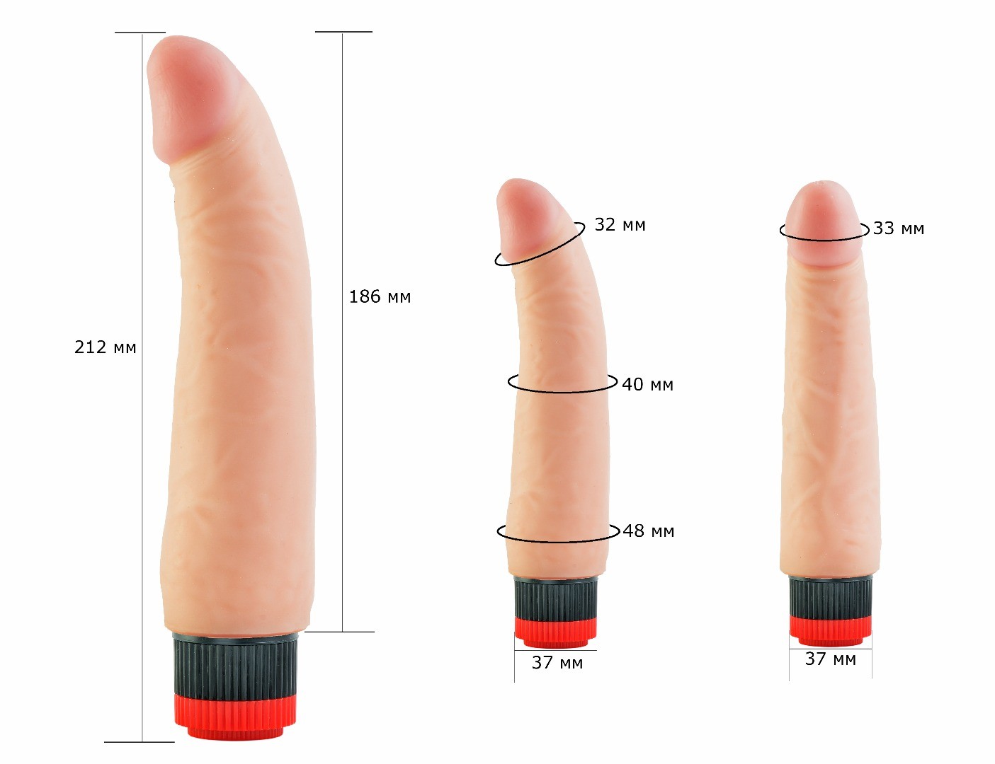 Вибратор реалистик COCK NEXT, L 180 мм D 43 мм, киберкожа арт. 600705