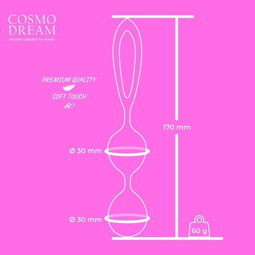 ШАРИКИ ВАГИНАЛЬНЫЕ D 30 мм, вес 60 г арт. WSL-15020
