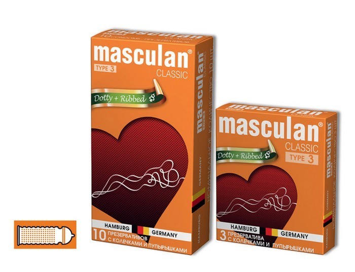 MASCULAN 3 RIBBED+DOTTED 10 (   ) 10 