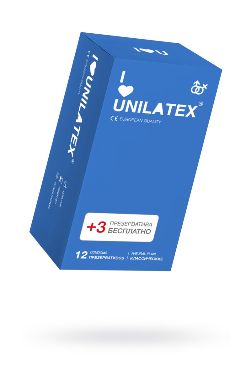 ПРЕЗЕРВАТИВЫ UNILATEX "NATURAL PLAIN" классические, 12 шт., арт. 3013