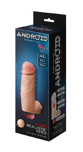 Вибратор реалистик ANDROID LONG L 130 мм D 60 мм, киберкожа арт. 544403