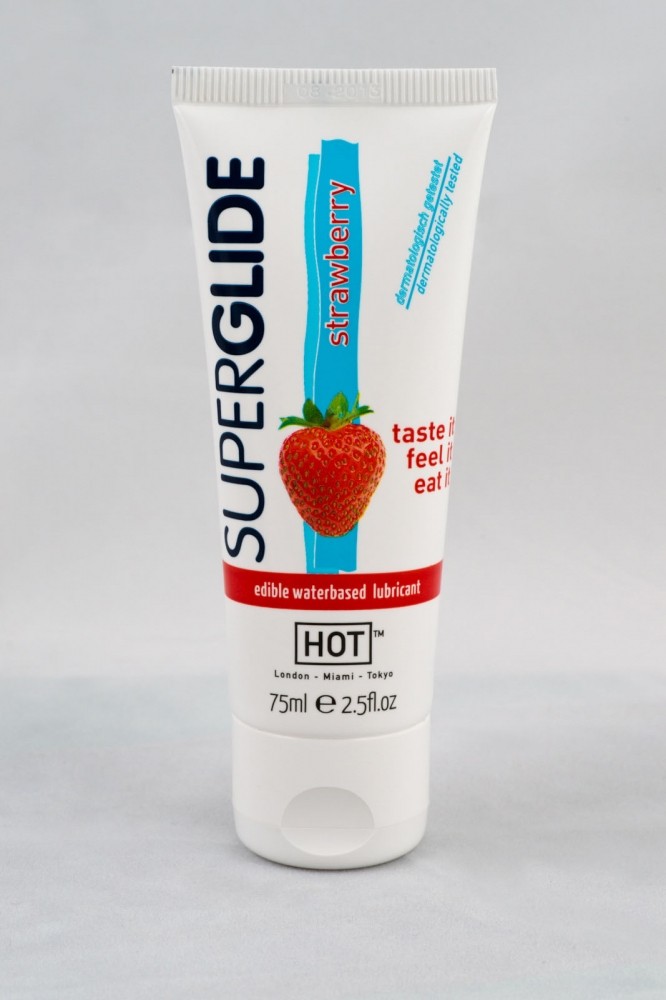 Гель лубрикант SUPERGLIDE STRAWBERRY с ароматом земляники на водной основе, 75 мл, арт. 44119