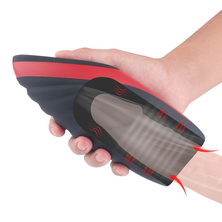 МАСТУРБАТОР С ВИБРАЦИЕЙ 9 режимов вибрации, режим вакуума, режим нагрева, L 192 мм, D 78 мм D внутренний 40 мм, вес 406 г арт. SHD-S209