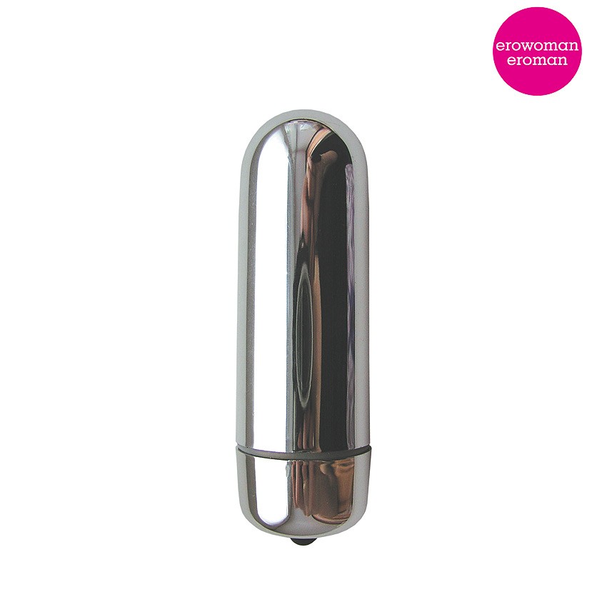 Вибратор мини ПУЛЯ, L 64 мм D 18 мм, цвет серебро арт. EE-10268