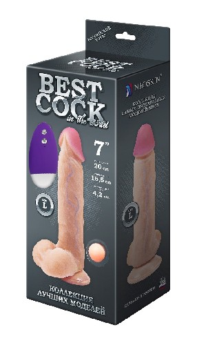 Вибратор BEST COCK 7" с выносным блоком, L 200 мм D 47 мм арт. 592313