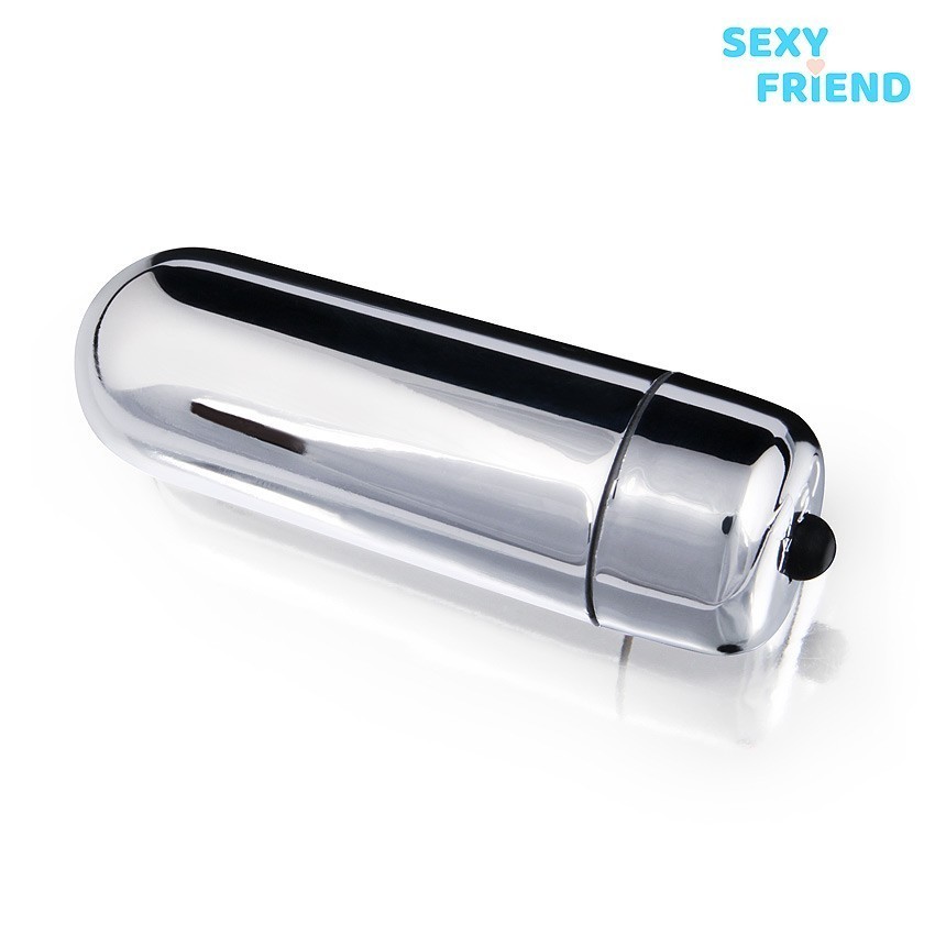 ВИБРАТОР МИНИ цвет серебро L 83 мм D 27 мм арт. SF-70136