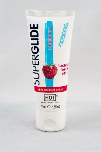 Гель лубрикант SUPERGLIDE RASPBERRY с ароматом малины на водной основе, 75 мл, арт. 44118
