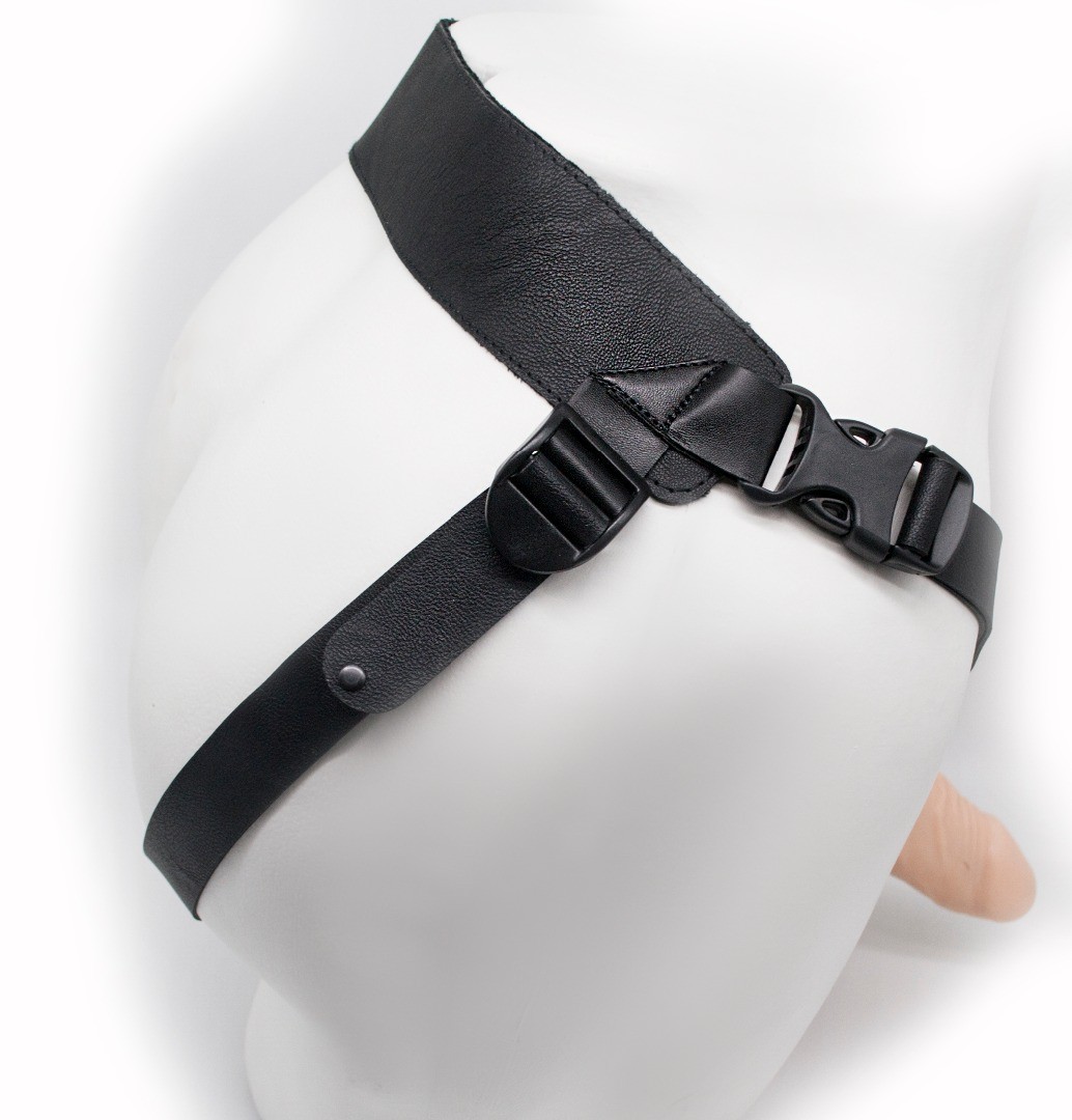 ФАЛЛОИМИТАТОР ПОЯСНОЙ КАРКАСНЫЙ ПУСТОТЕЛЫЙ С БАНДАЖЕМ D 36/48 мм, L 155/145 мм, артикул 7407/3