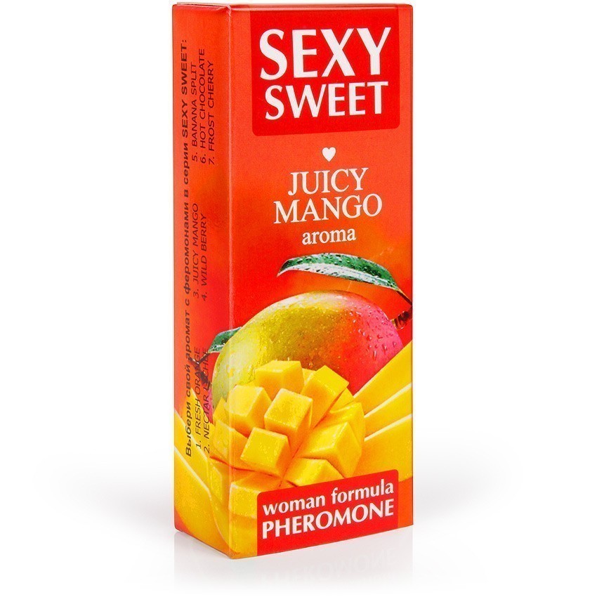 Парфюмированное средство для тела SEXY SWEET JUICY MANGO с феромонами 10 мл арт. LB-16123