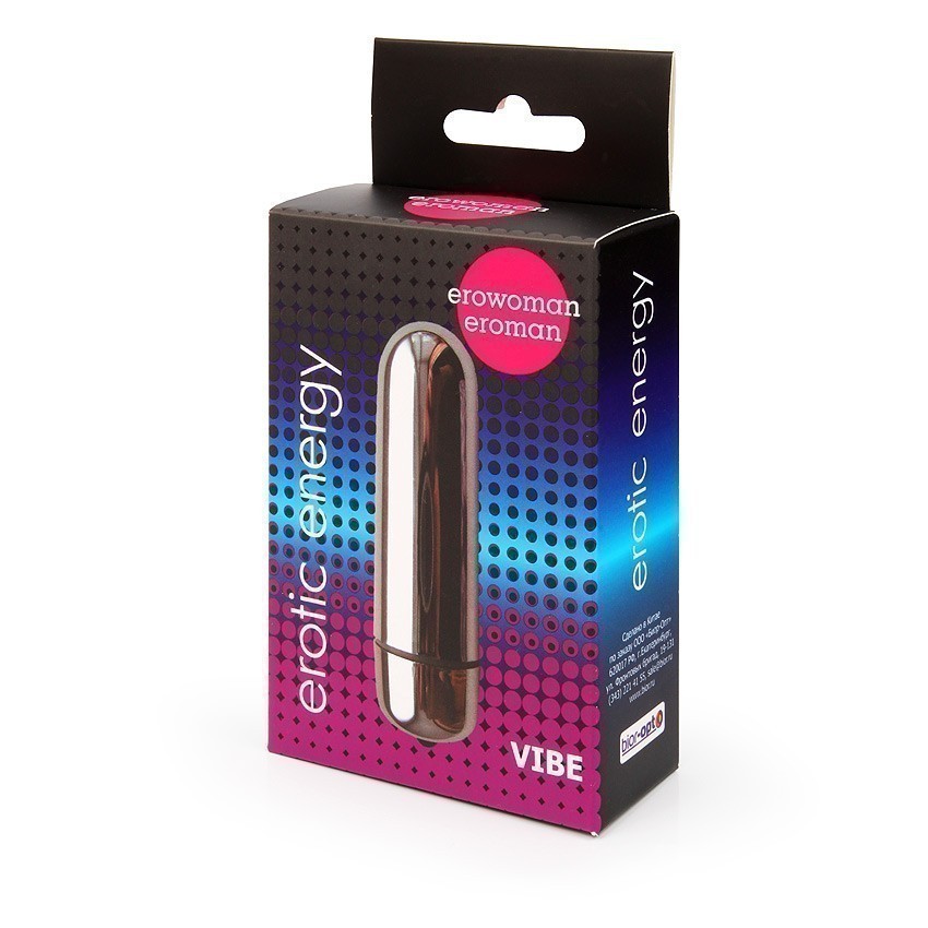 Вибратор мини ПУЛЯ, L 64 мм D 18 мм, цвет серебро арт. EE-10268