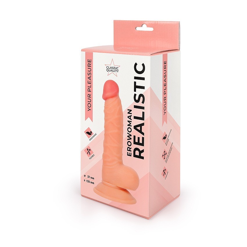 ФАЛЛОИМИТАТОР L рабочей части 135 мм D 37 мм арт. ER-30064