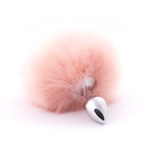 АНАЛЬНАЯ ПРОБКА С ИСКУССТВЕННЫМ ХВОСТОМ (бежевый), D втулки 2,7 см, арт. CH-7701