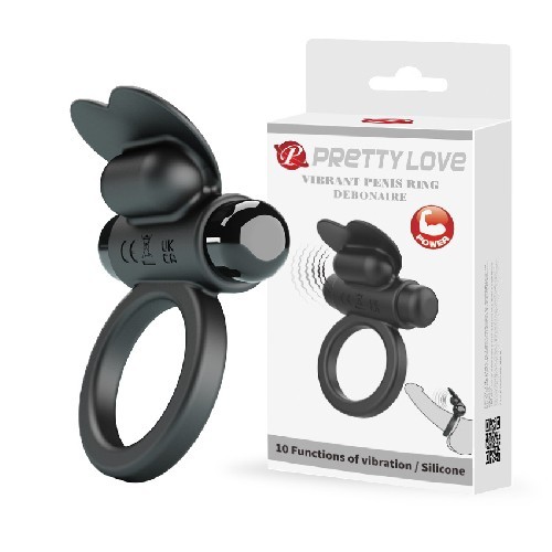 КОЛЬЦО ЭРЕКЦИОННОЕ С ВИБРАЦИЕЙ 10 режимов вибрации, D 35 мм арт. BI-210316