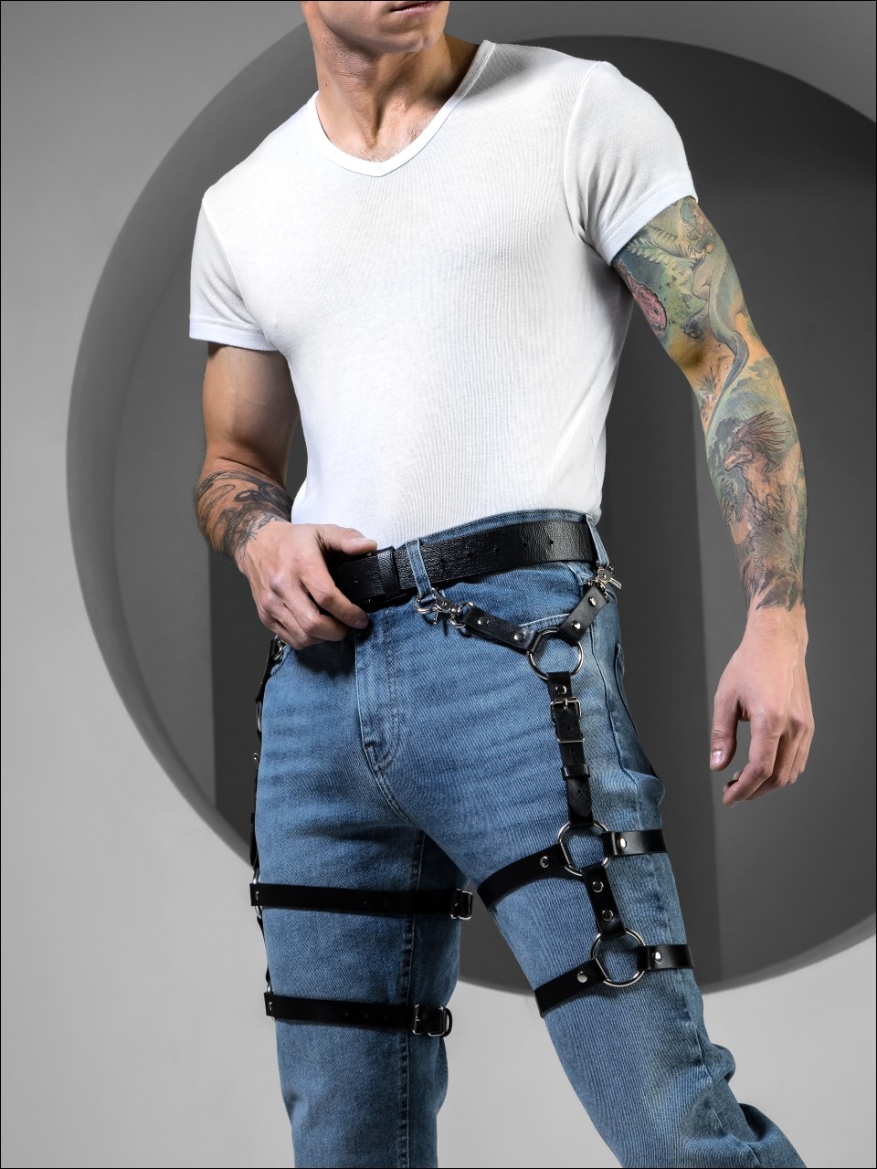 МУЖСКИЕ СТИЛЬНЫЕ ГАРТЕРЫ KRONOS размер M/L  арт. DBSG-3