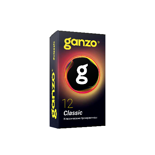 ПРЕЗЕРВАТИВЫ GANZO CLASSIC №12 BLACK EDITION (классические с обильной смазкой)