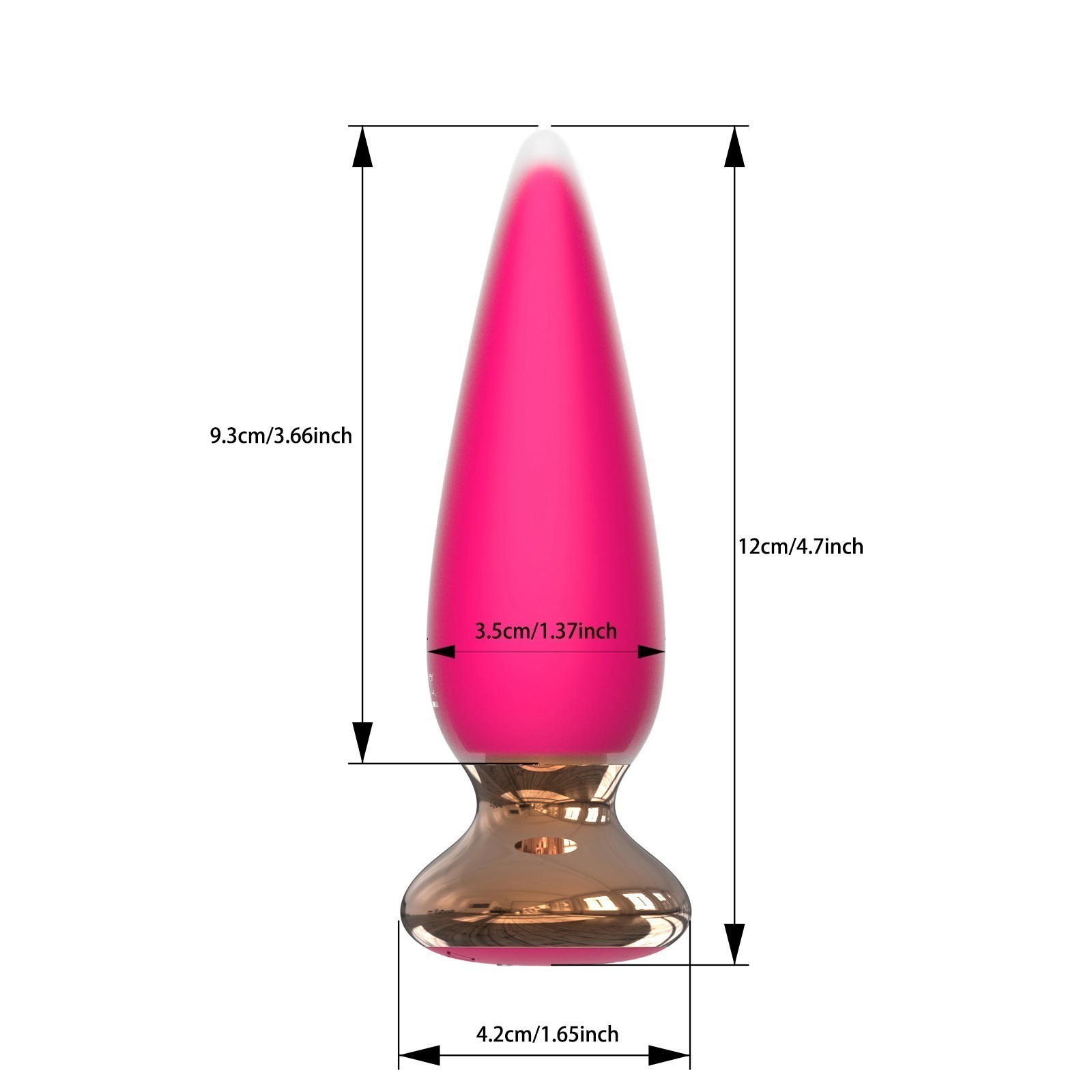 ВИБРОМАССАЖЁР L рабочей части 95 мм D 34 мм, 10 режимов вибрации, дистанционный пульт арт. MY-610