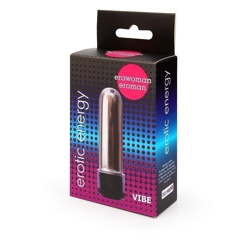 Вибратор мини ПУЛЯ L 64 мм D 15 мм, цвет серебро арт. EE-10267