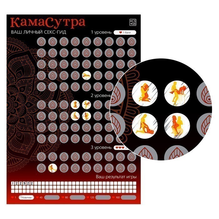 СКРЕТЧ-ПЛАКАТ СЕКС-ГИД. КАМАСУТРА , А3, арт. 7754448