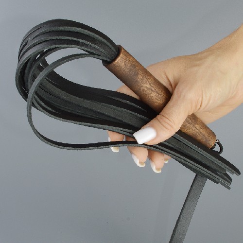 ПЛЕТЬ ЭКО СЕРИЯ ЧЕРНАЯ (кожа), 44 см, артикул 3476-1