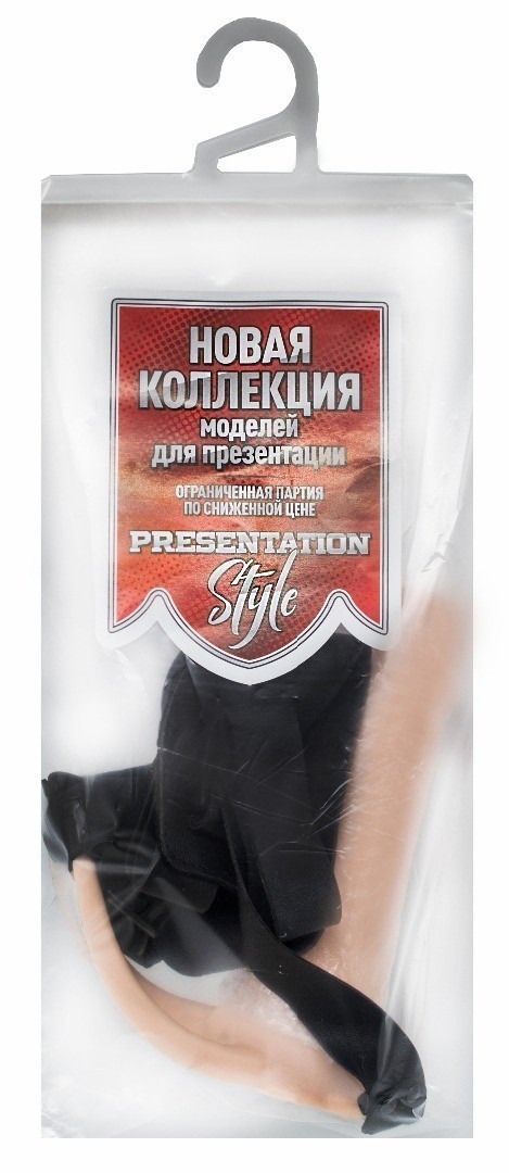 ФАЛЛОИМИТАТОР ПОЯСНОЙ КАРКАСНЫЙ ПУСТОТЕЛЫЙ С БАНДАЖЕМ D 42/47 мм, L 190/165 мм, артикул 7404/3