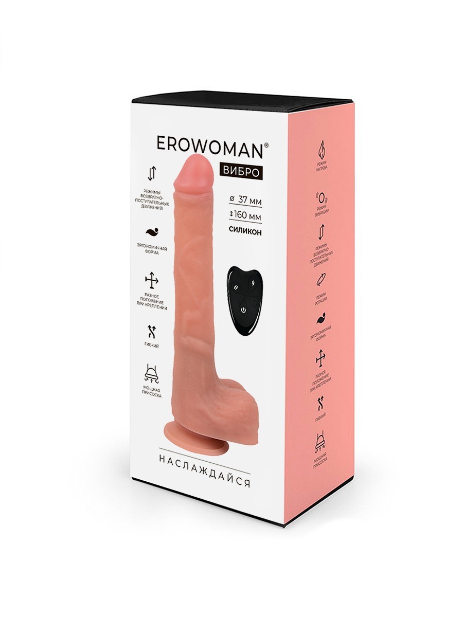 ВИБРОМАССАЖЁР L рабочей части 160 мм D 37 мм, возвратно-поступательный арт. ER-30073