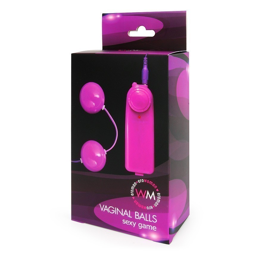 ШАРИКИ ВАГИНАЛЬНЫЕ С ВИБРАЦИЕЙ цвет фиолетовый D 35 мм арт. EE-10183-5V