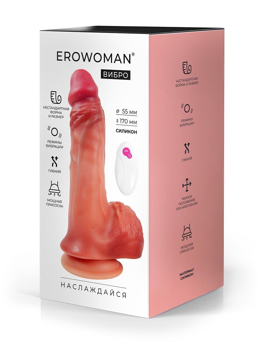 ВИБРОМАССАЖЁР L 255 мм D 55 мм, вес 895 г, 10 режимов вибрации, дистанционный пульт, арт. ER-30121