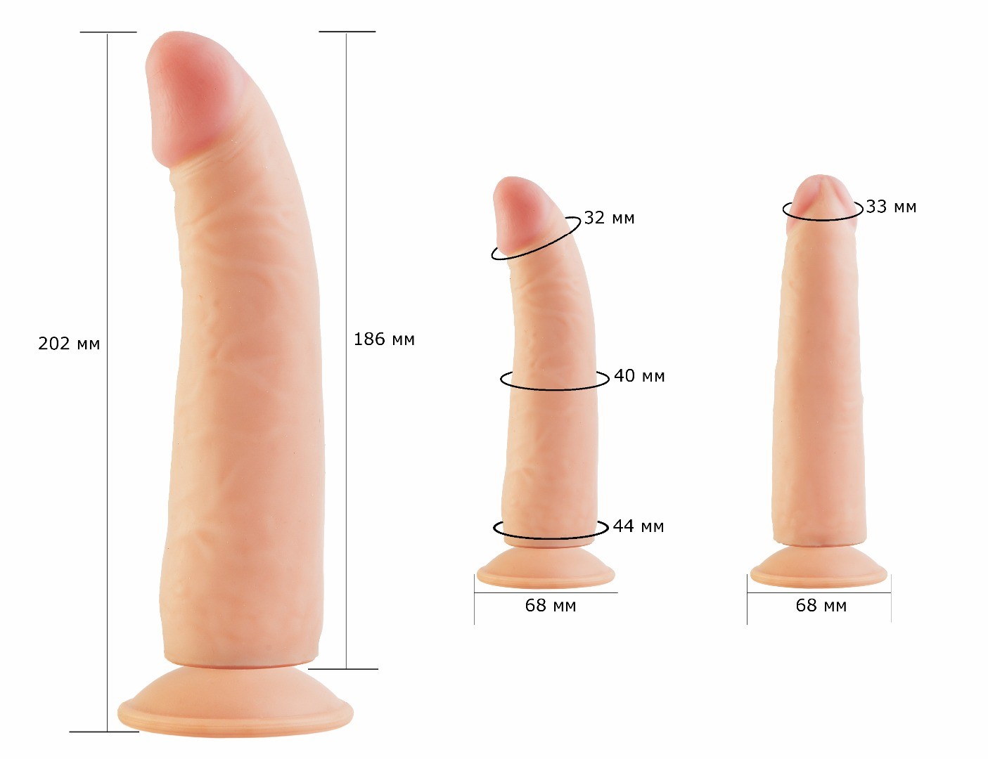 Фаллоимитатор COCK NEXT на присоске, L 175 мм D 40 мм арт. 610705