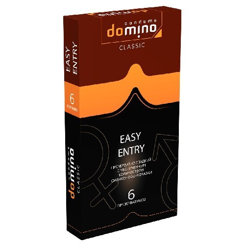 ПРЕЗЕРВАТИВЫ DOMINO CLASSIC EASY ENTRY 6 штук