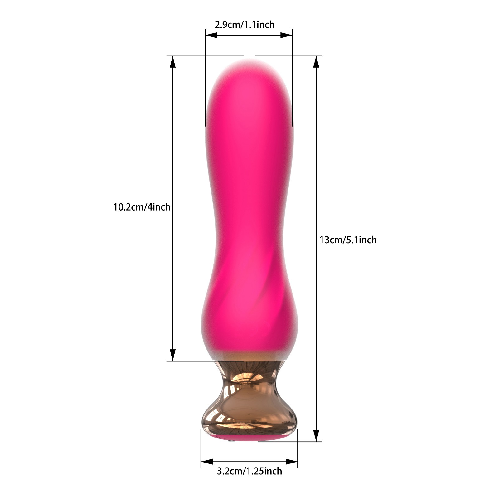 ВИБРОМАССАЖЁР L рабочей части 100 мм D 30 мм, 10 режимов вибрации, дистанционный пульт арт. MY-611