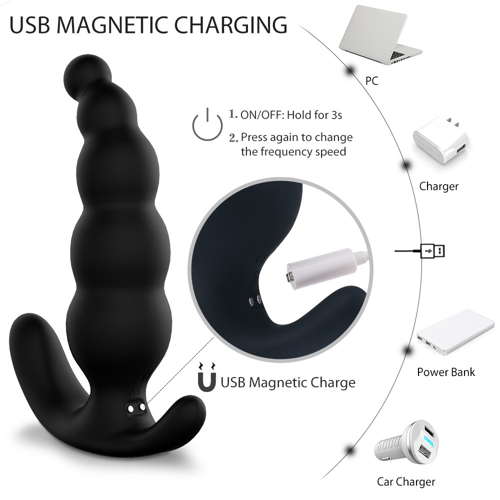 ВИБРОМАССАЖЁР 9 режимов вибрации, L 148 мм D 18x31x39 мм, дистанционный пульт арт. SHD-S199-2 RCT