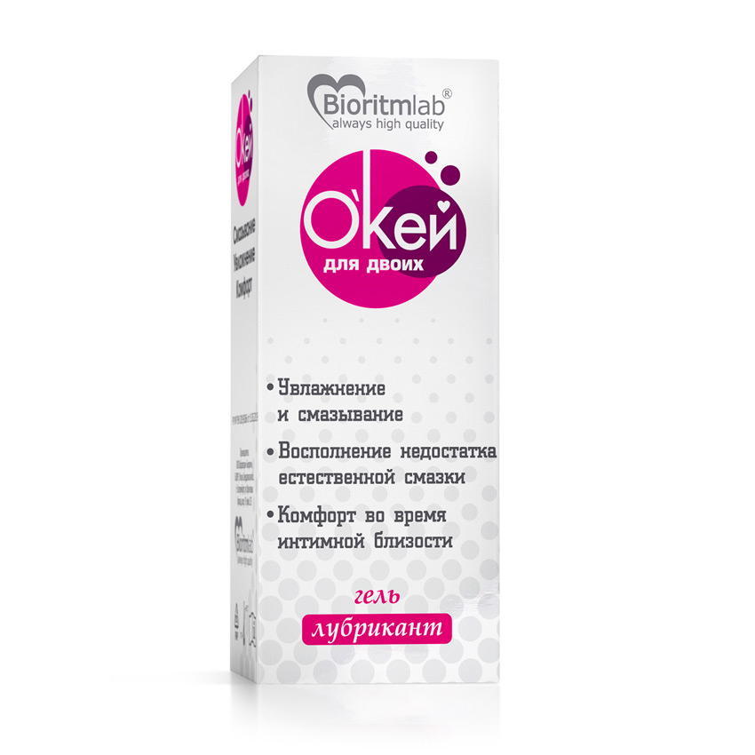 Гель-лубрикант О`КЕЙ для двоих По ТУ 21.20.23-003-25074123-2018 туб 25 г арт. LB-20020m