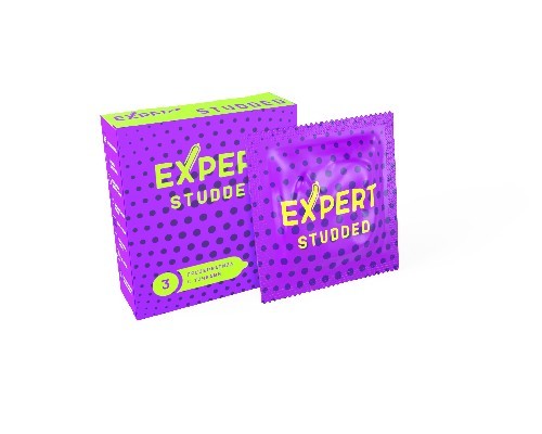ПРЕЗЕРВАТИВЫ EXPERT STUDDED № 3 (ОБЛЕГАЮЩИЕ, ТОЧЕЧНЫЕ) NEW, 3 штуки 