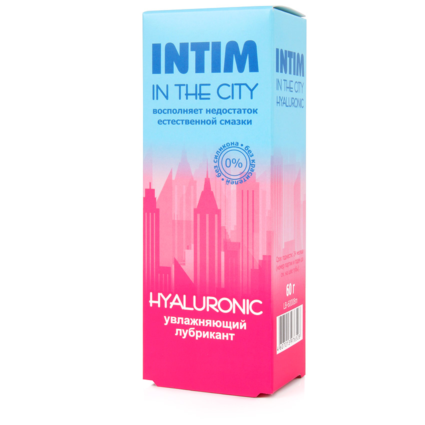 Лубрикант увлажняющий Intim in the city hyaluronic по ТУ 21.20.23-011-25074123-2021, 60 г арт. LB-60008m