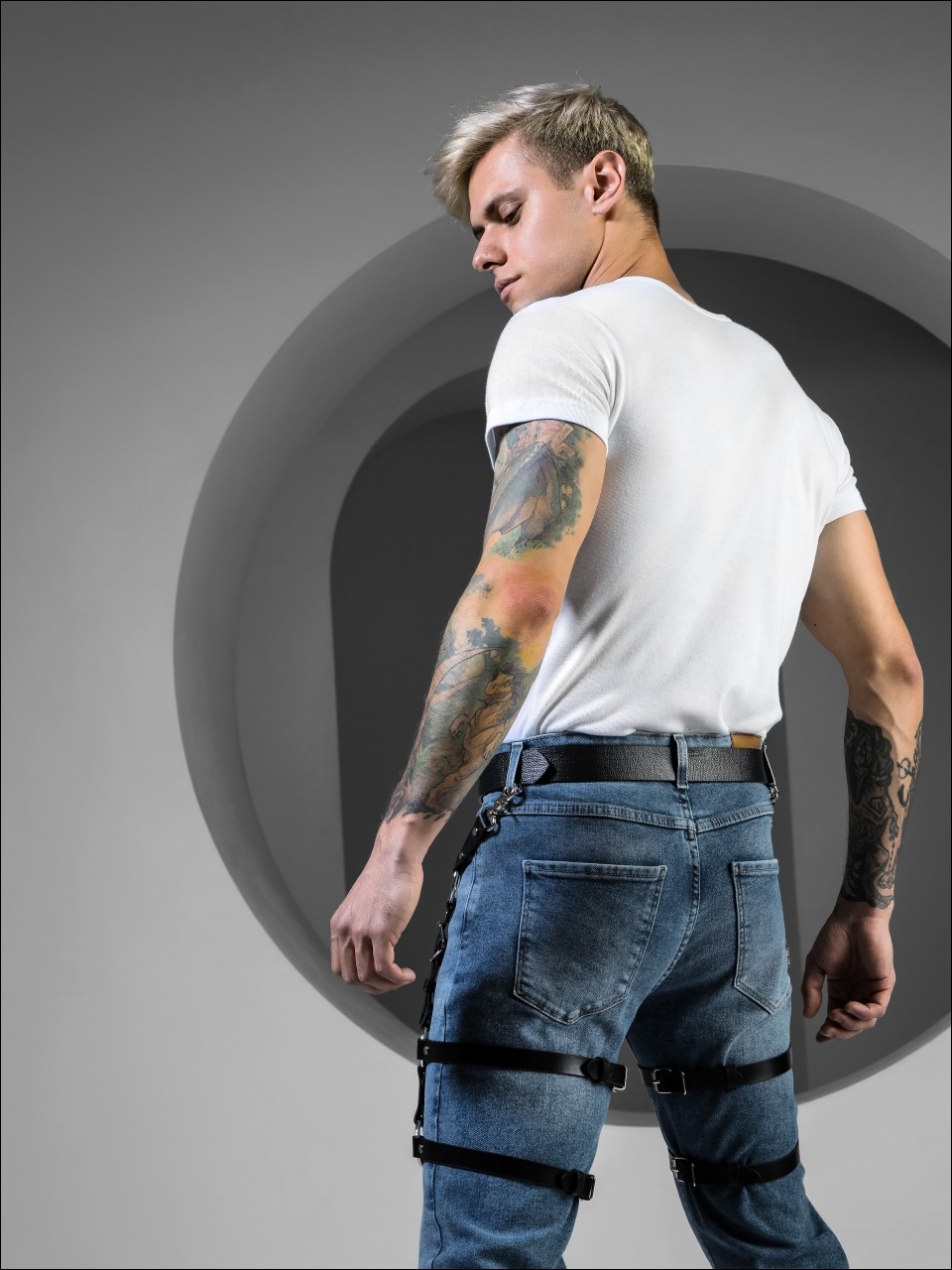 МУЖСКИЕ СТИЛЬНЫЕ ГАРТЕРЫ KRONOS размер M/L  арт. DBSG-3